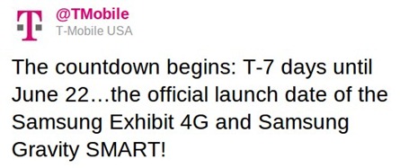 T-Mobile's Samsung Gravity SMART And Exhibit 4G Handsets' Release Date Confirmation