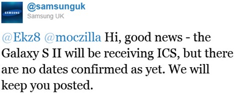 Samsung Galaxy S II Will Get Android 4.0 ICS Update