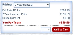 Samsung Galaxy Tab pricings on Verizon