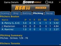 ScoreMobile app for WindowsPhone7 handsets