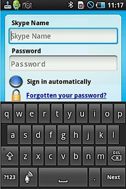 Skype app for Android