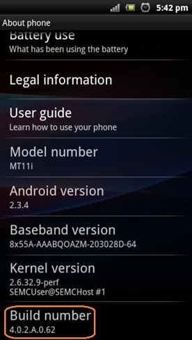 4.0.2.A.0.62 Software Update For SE Xperia arc, arc S, neo, neo V and PLAY 