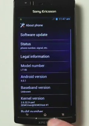 Android 4.0 Alpha ROM For Sony Ericsson Xperia 