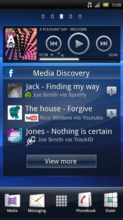 Sony Ericsson Xperia Mini Screen Shot