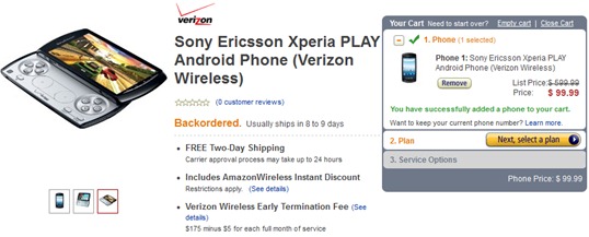 Amazon's Price Cut On Verizon Xperia PLAY