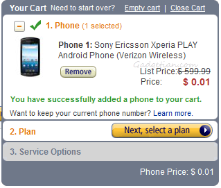 Sony Ericsson Xperia Play Amazon deal