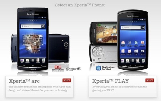 Sony Ericsson Xperia Arc & Play Rogers Pre-Order