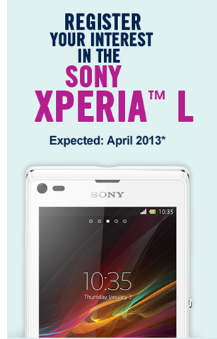 Sony Xperia L is listed on Carphone warehouse's online store in the UK