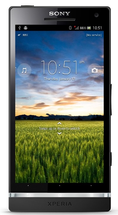 Sony Xperia S Jelly Bean Lock Screen