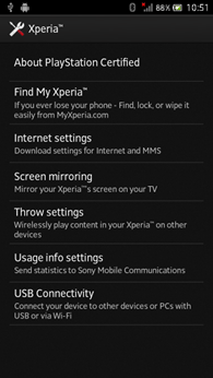 Sony Xperia S Jelly Bean Screen Mirroring