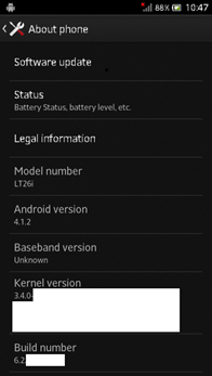 Sony Xperia S Jelly Bean