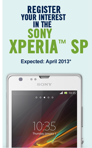 Sony Xperia SP is listed on Carphone Warehouse's store