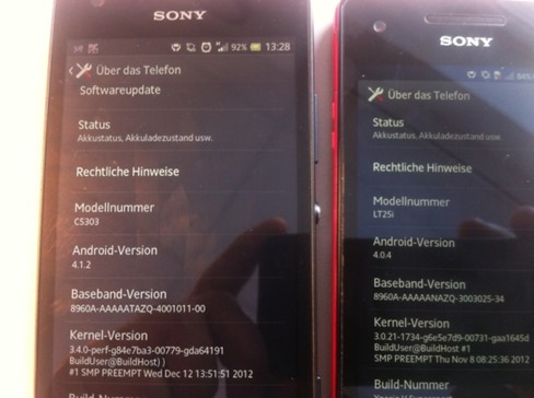 Sony Xperia SP C530X with Xperia V