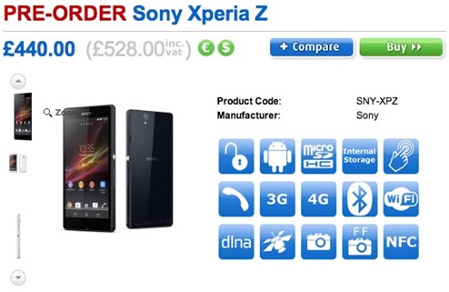 Sony-Xperia-Z-Clove-UK-Pre-Order