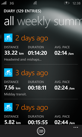 Sports Tracker For Windows Phone 7