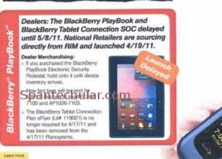 Sprint's BB PlayBook's Leaked Release Date