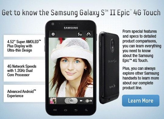Samsung Galaxy S II Epic 4G Touch Training