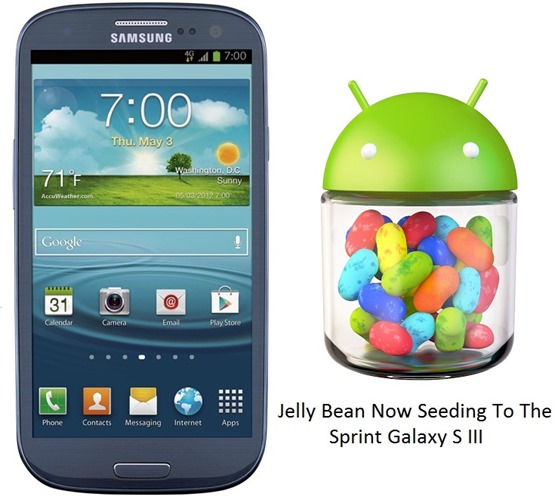 Sprint Galaxy S III Jelly Bean Update LJ7 