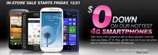 T-Mobile 10-day “$0 down” Sale