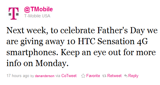 T-Mobile Father's Day giveaway