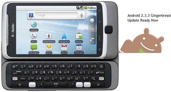 T-Mobile G2 Gets Android 2.3.3 Gingerbread Update