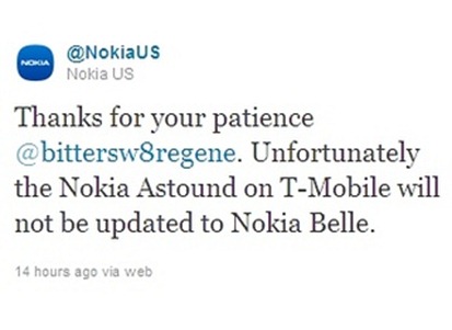No Belle For T-Mobile’s Nokia Astound