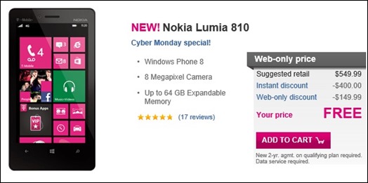 T-Mobile's HTC 8X Cyber Monday Deal