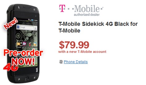 T-Mobile Sidekick 4G Wirefly Pricing