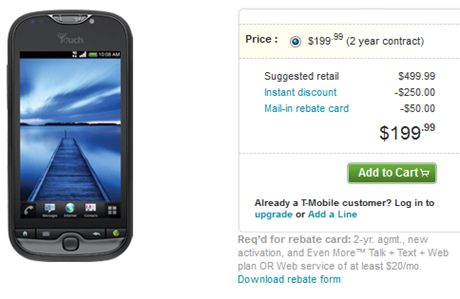 T-Mobile myTouh 4G Slide Pre-Order For $199.99