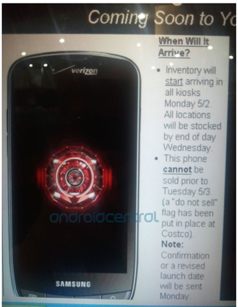 Verizon Droid Charge release date leak