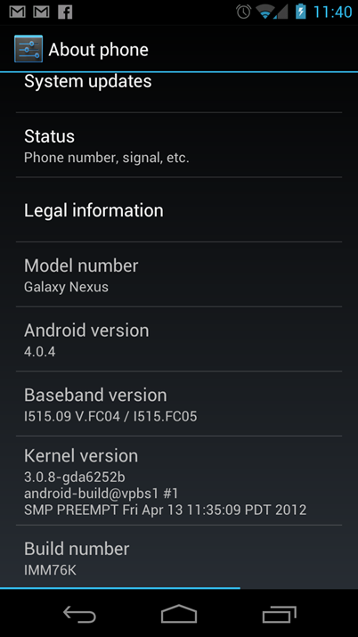 Verizon Galaxy Nexus Android 4.0.4 ICS IMM76K Update