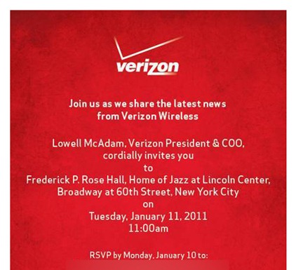 Verizon Invitation for IPhone Announcement