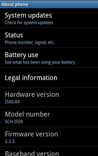 Verizon’s Samsung Fascinate Gets Gingerbread Update