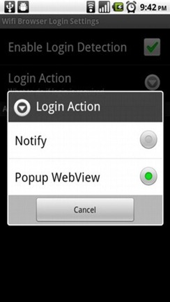 Wi-Fi Browser Login App's Screenshot