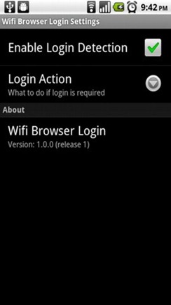 Wi-Fi Browser Login App's Screenshot