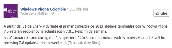 Windows Phone 7.8 Update Coming on Dec-31