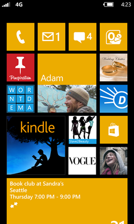 Windows Phone 8's New Start Screen