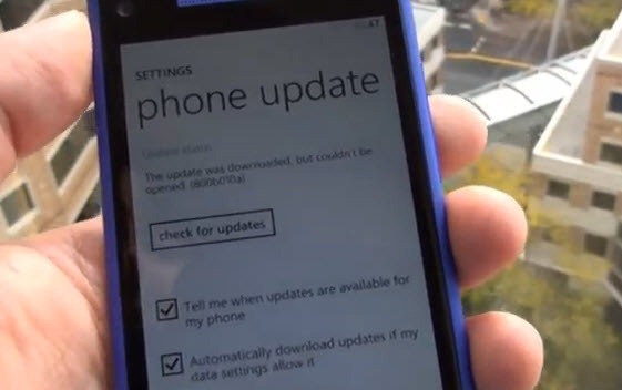Windows Phone 8 OTA Update Failure