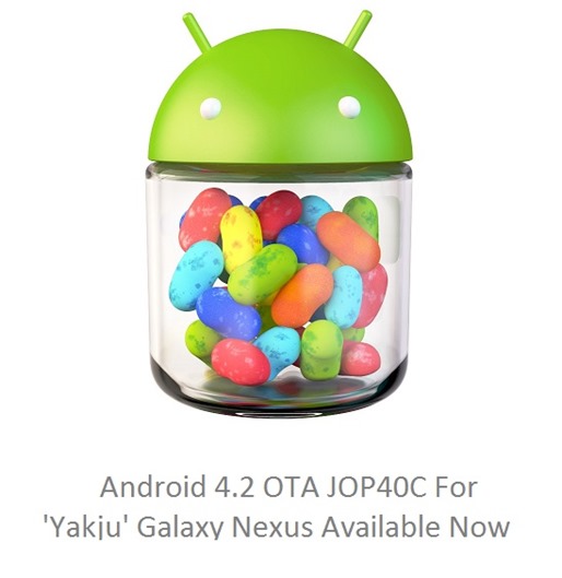 'Yakju' Galaxy Nexus Android 4.2 Jelly Bean Update JOP40C 