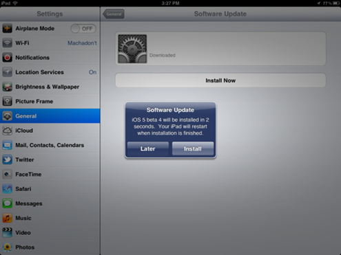 Apple iOS 5 Beta 4 Available 