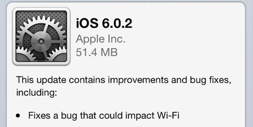 Apple iOS 6.0.2 Update