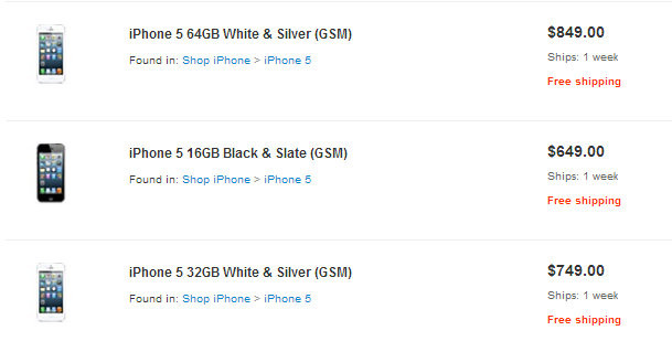 iPhone 5 Unlocked sale