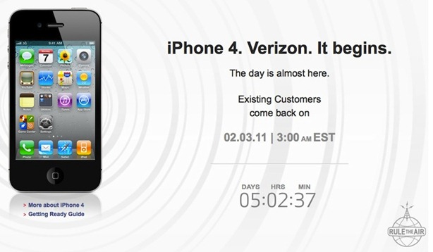 Teaser Page For Verizon iPhone 4 Sales