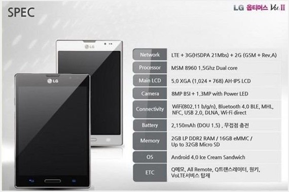 lg optimus vu 2 leak