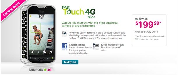 myTouch 4G Slide banner