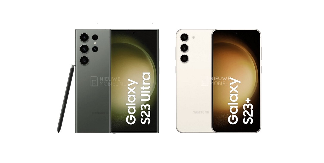 New Galaxy S23+ And Galaxy S23 Ultra Renders Show Off The Design And ...